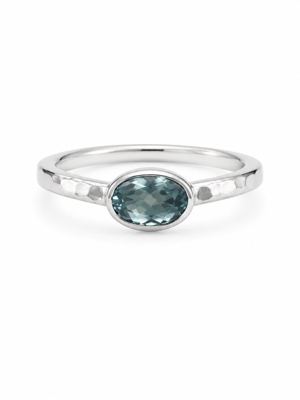 Blue Topaz East West Ring