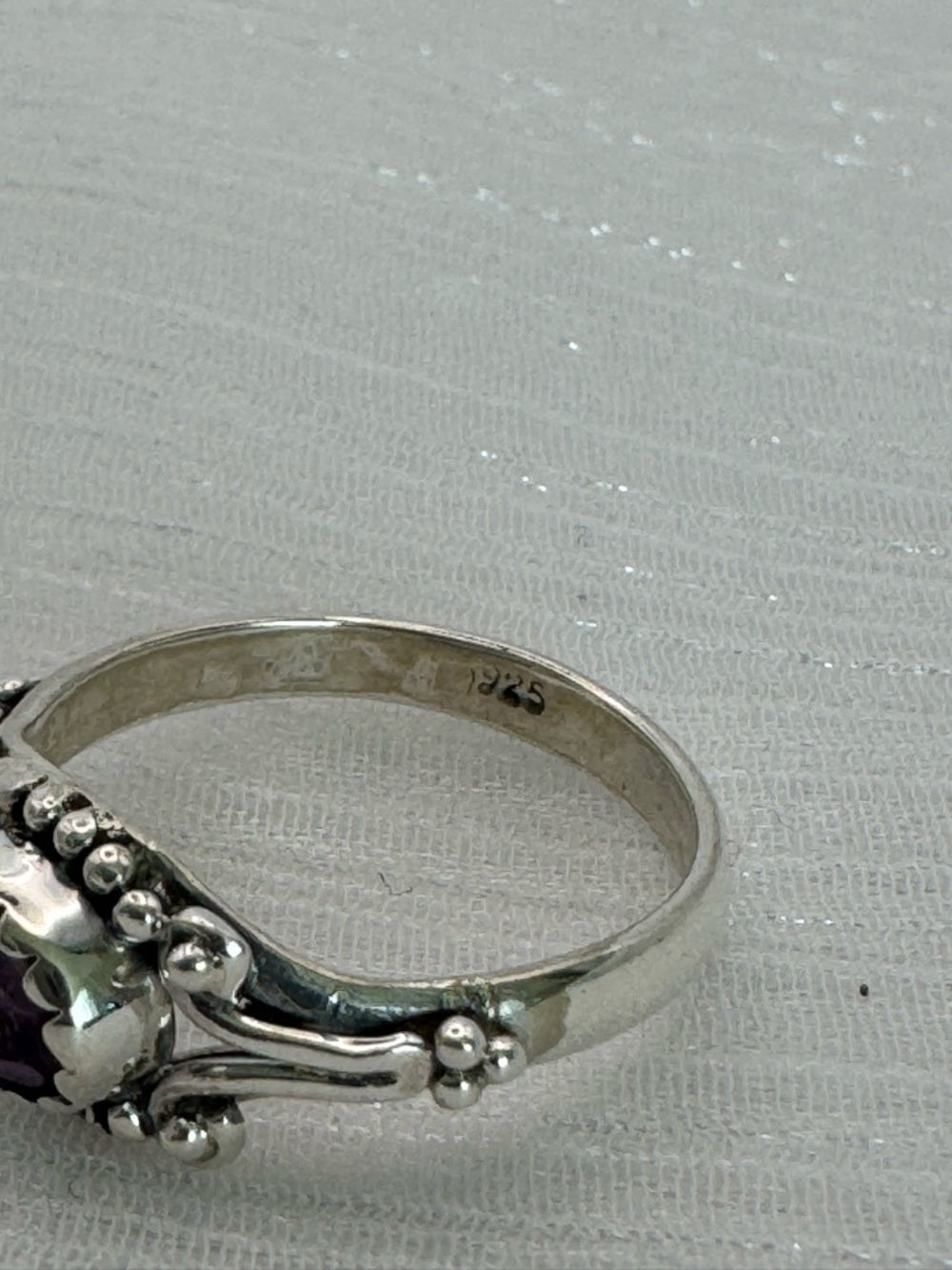 Amethyst East West Heirloom Ring