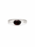 Garnet East West Oval Ring