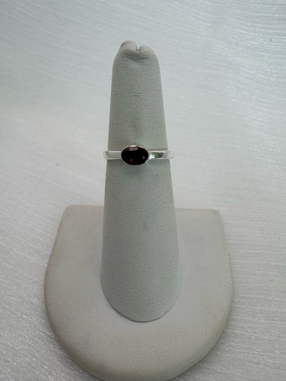 Garnet East West Oval Ring