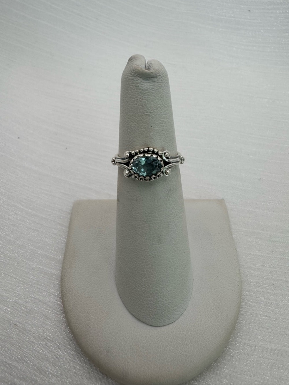 Blue Topaz East West Ring