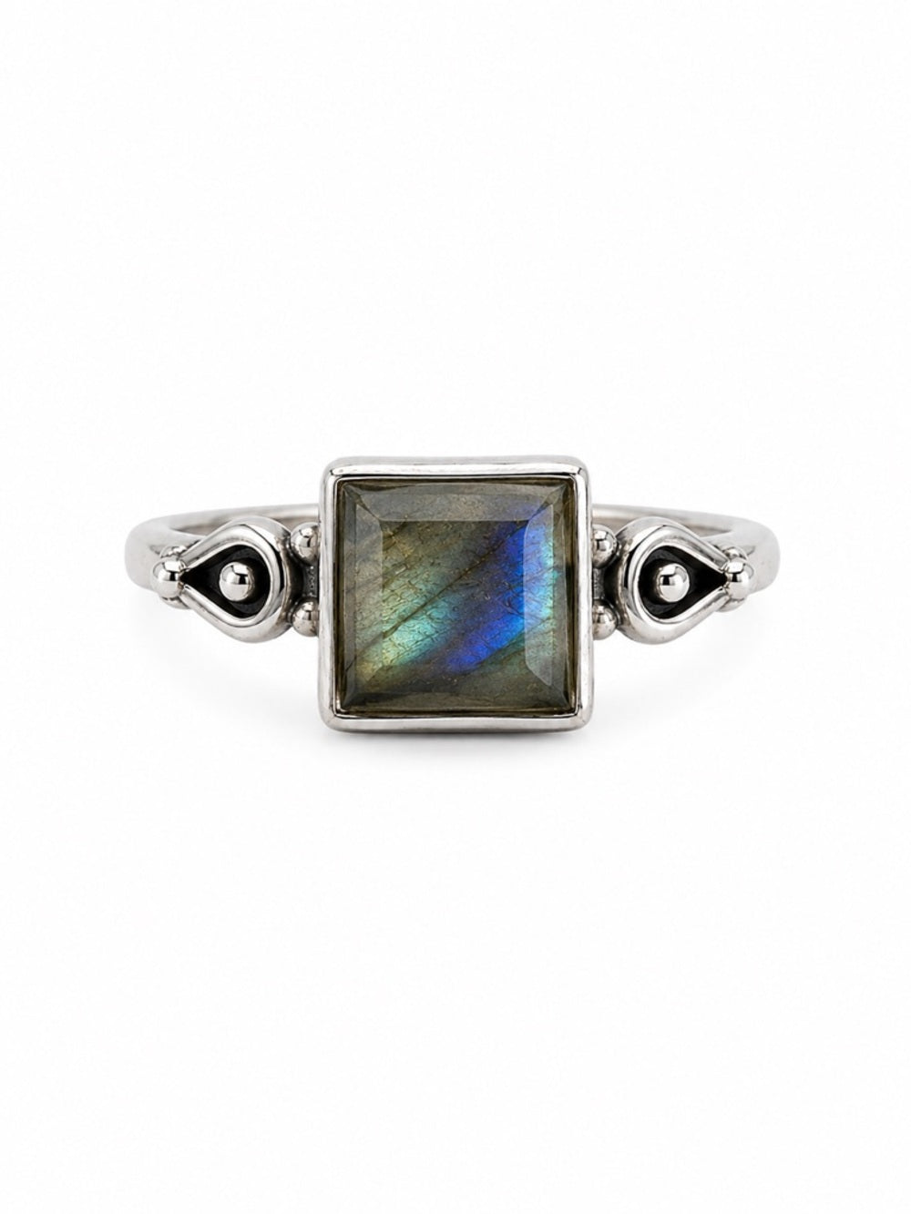 Labradorite Square Ring