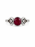 Ruby Round Heart Ring