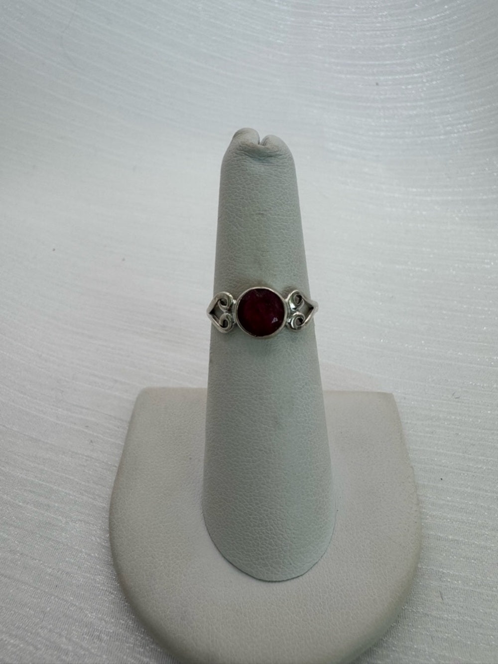 Ruby Round Heart Ring