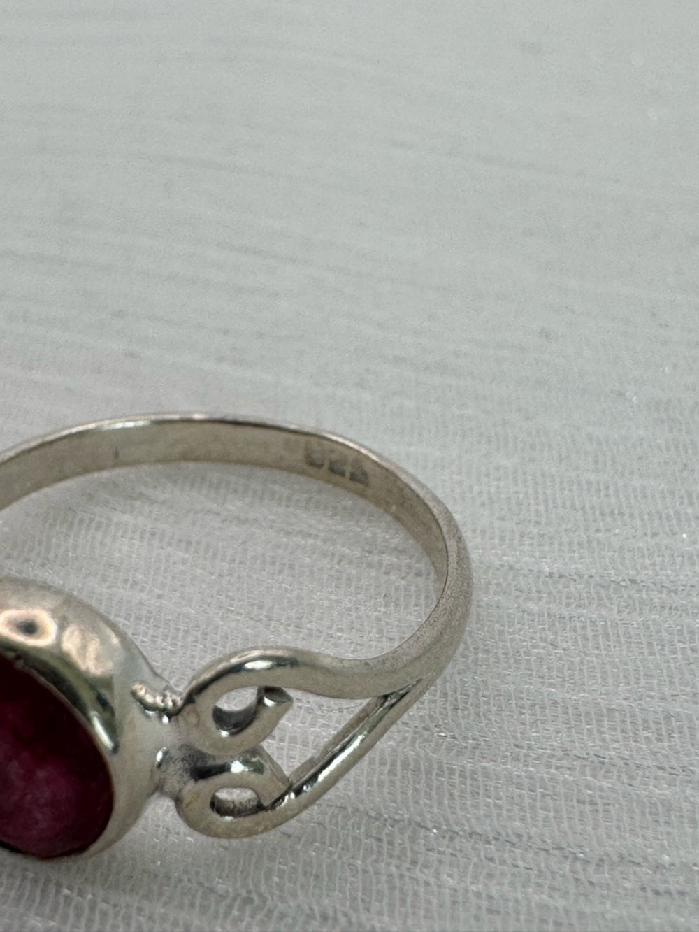 Ruby Round Heart Ring