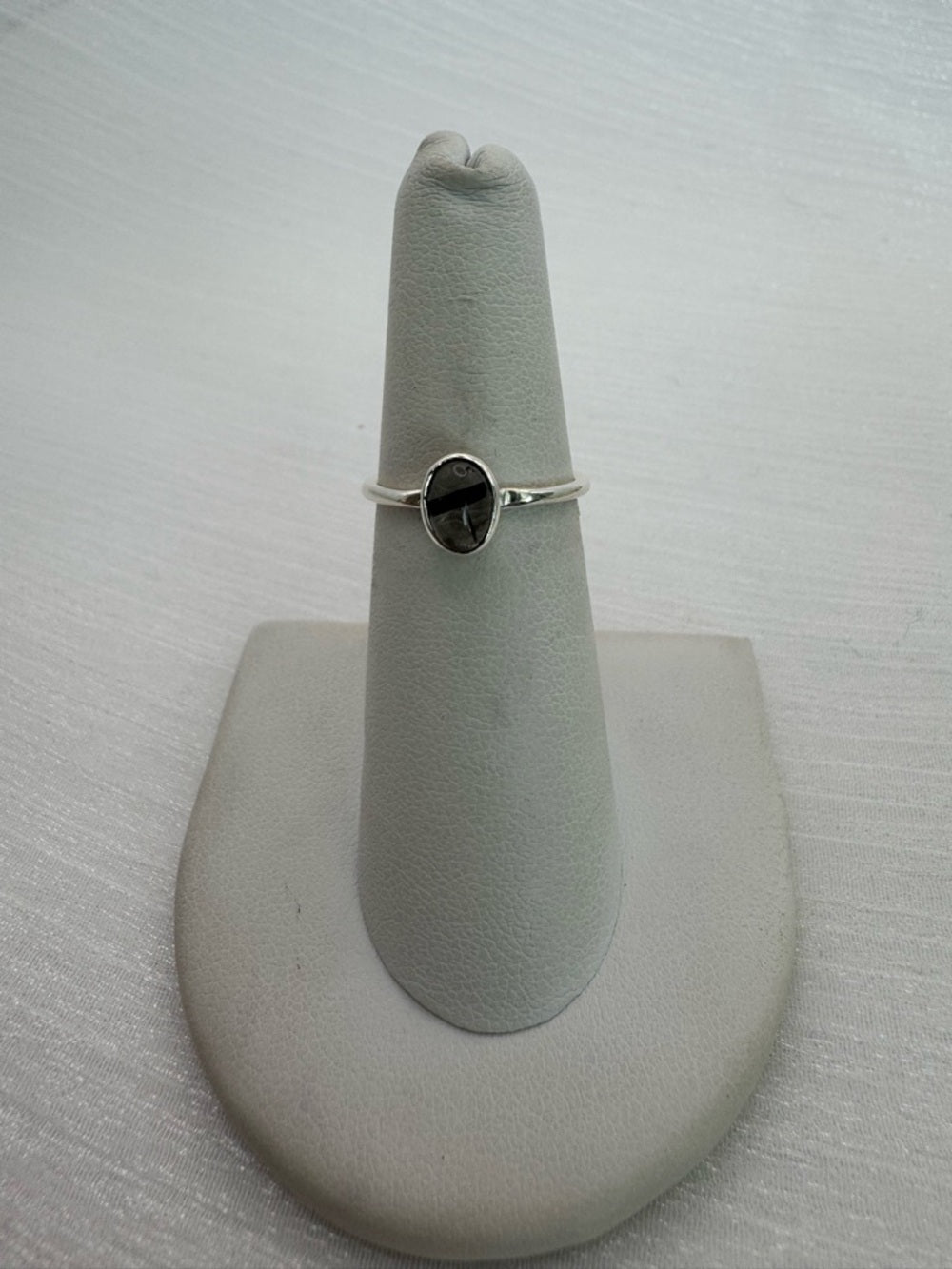 Black Tourmaline and Quartz Ring