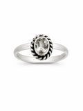 Lemon Quartz Oval Braided Ring