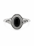 Black Onyx Oval Braided Ring
