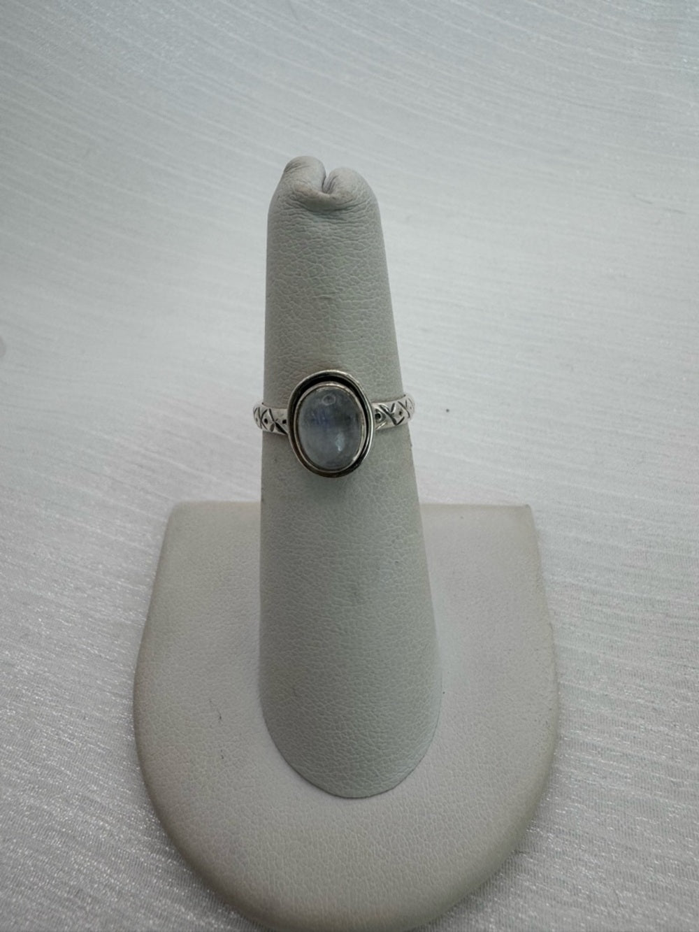 Moonstone Engraved Oval Ring