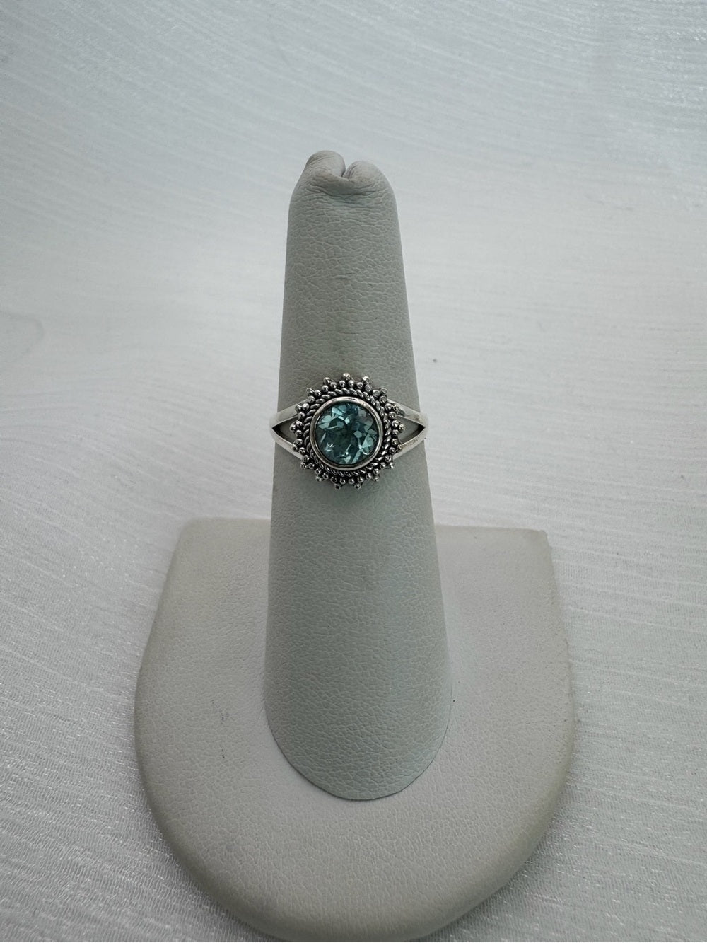 Blue Topaz Sun Ring
