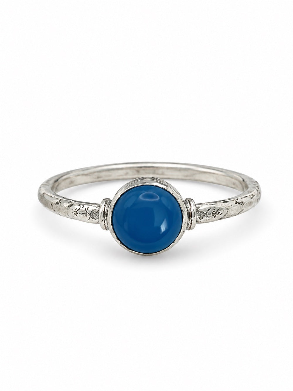 Blue Cabochon Stacker Ring