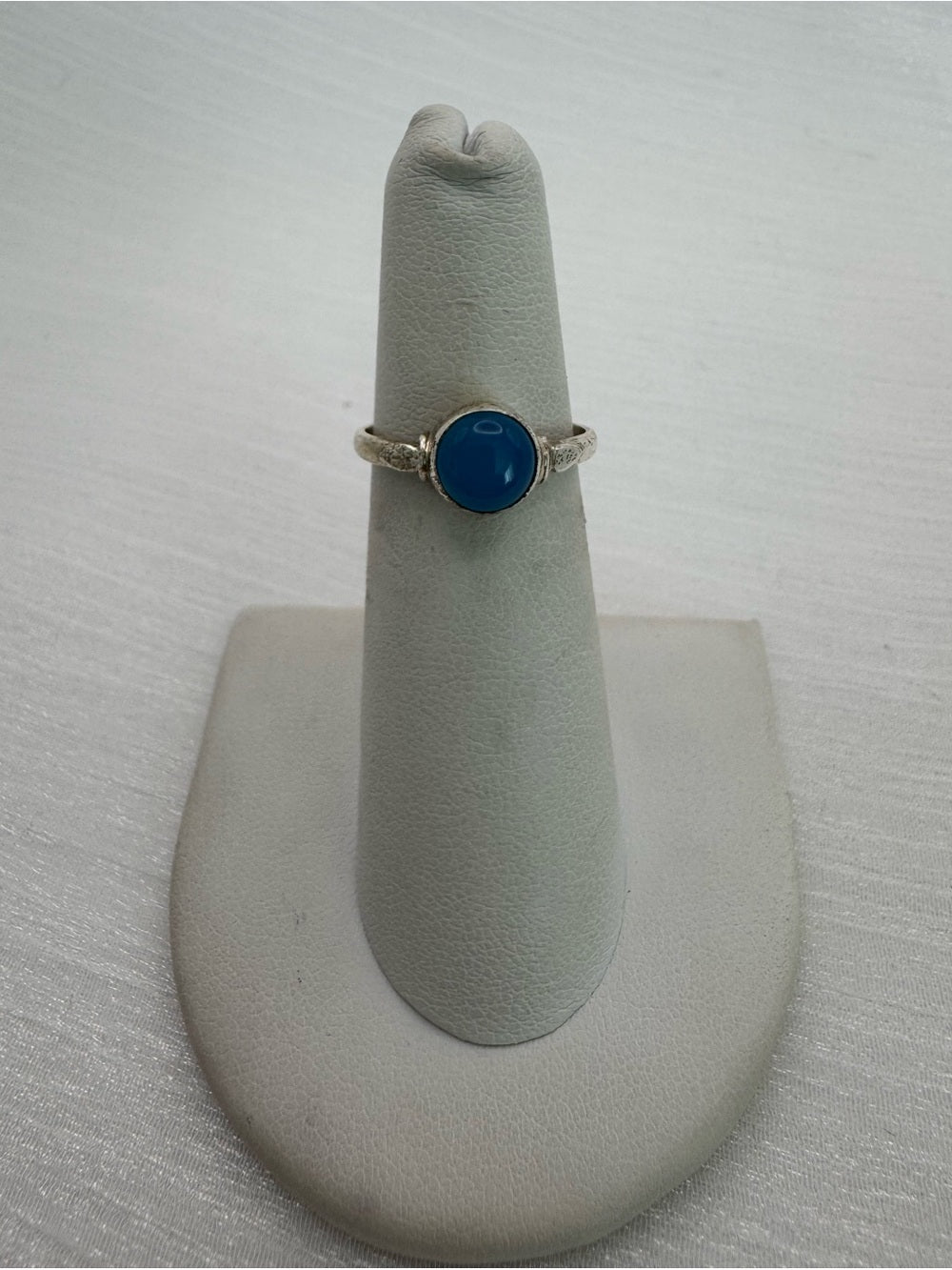 Blue Cabochon Stacker Ring