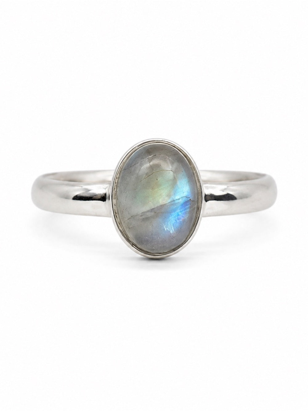 Oval Moonstone Stacker Ring