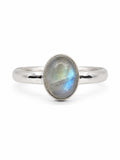 Oval Moonstone Stacker Ring