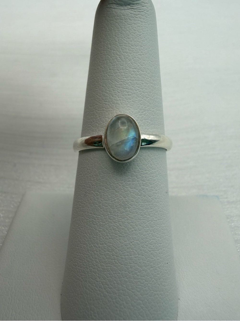 Oval Moonstone Stacker Ring