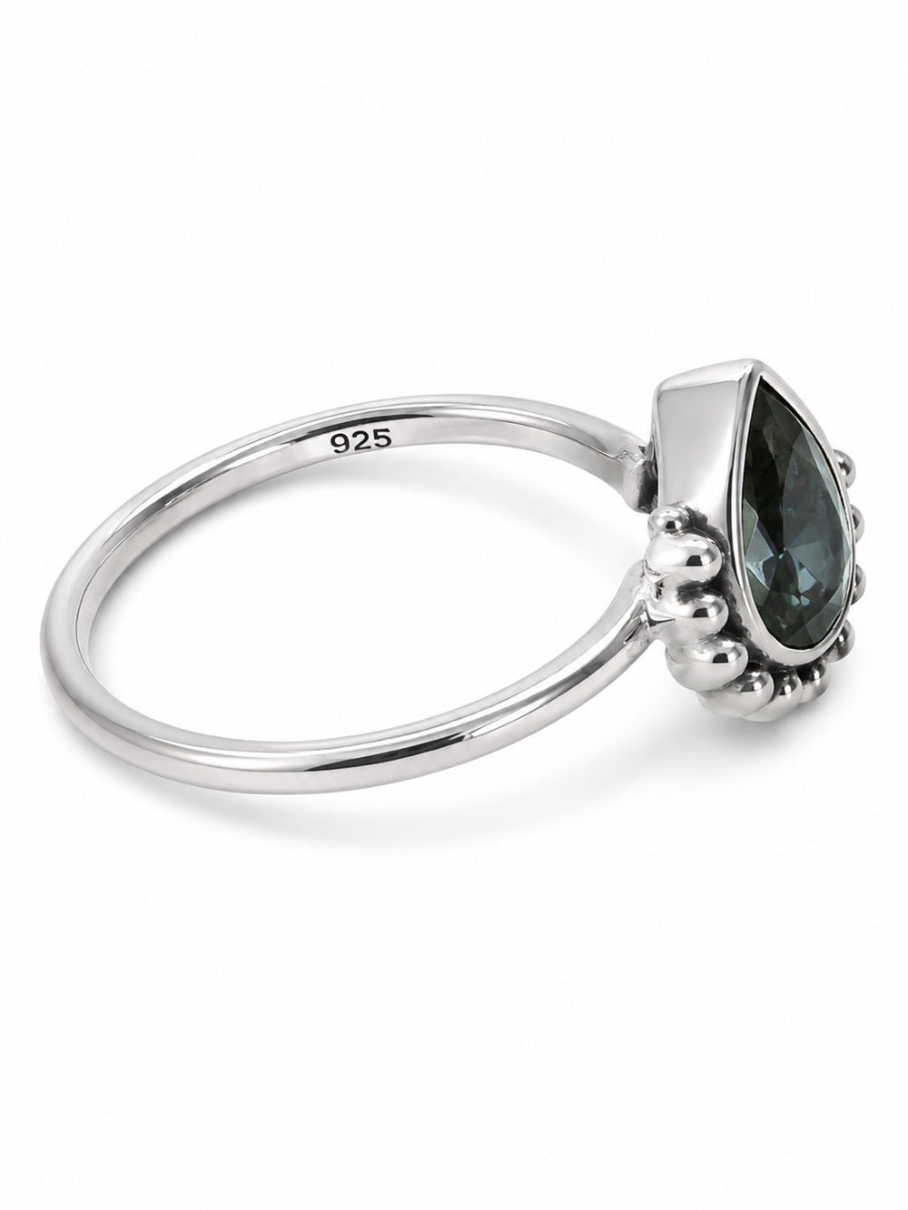 Iolite Teardrop Bubble Ring