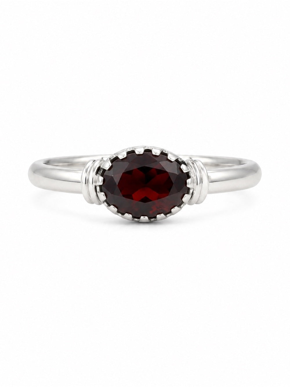 Garnet East West Legacy Ring