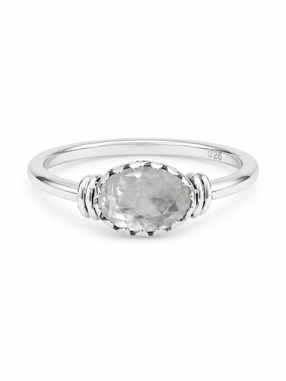 Clear Quartz East West Legacy Ring