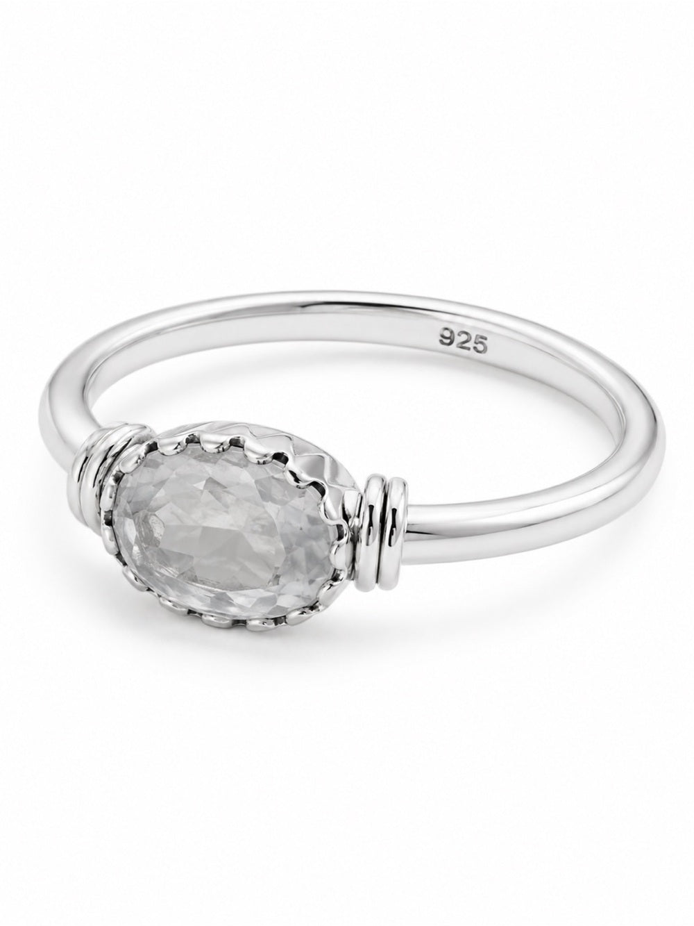 Clear Quartz East West Legacy Ring