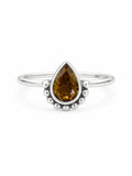 Citrine Teardrop Bubble Ring