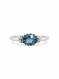 Blue Topaz East West Legacy Ring