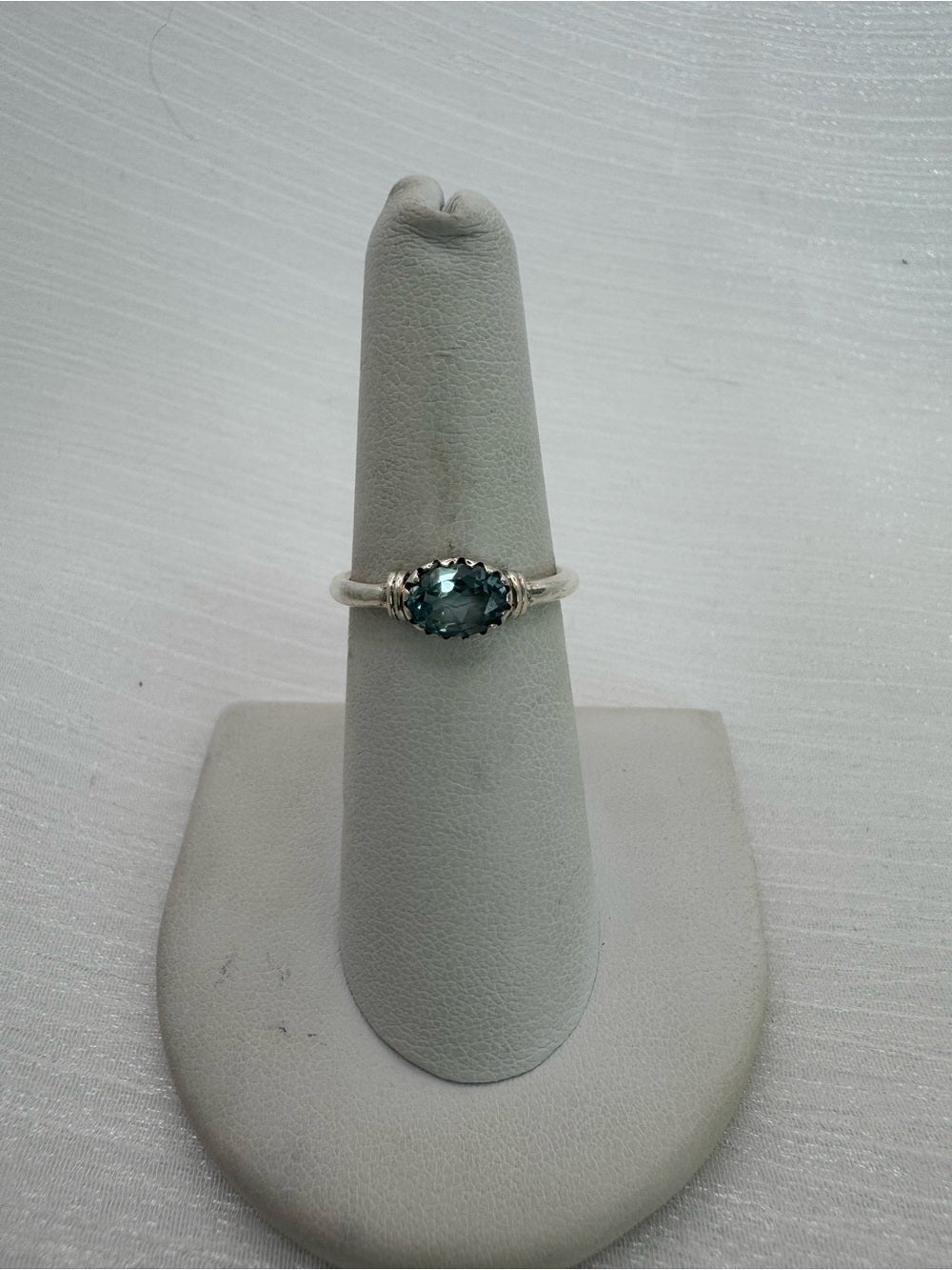 Blue Topaz East West Legacy Ring
