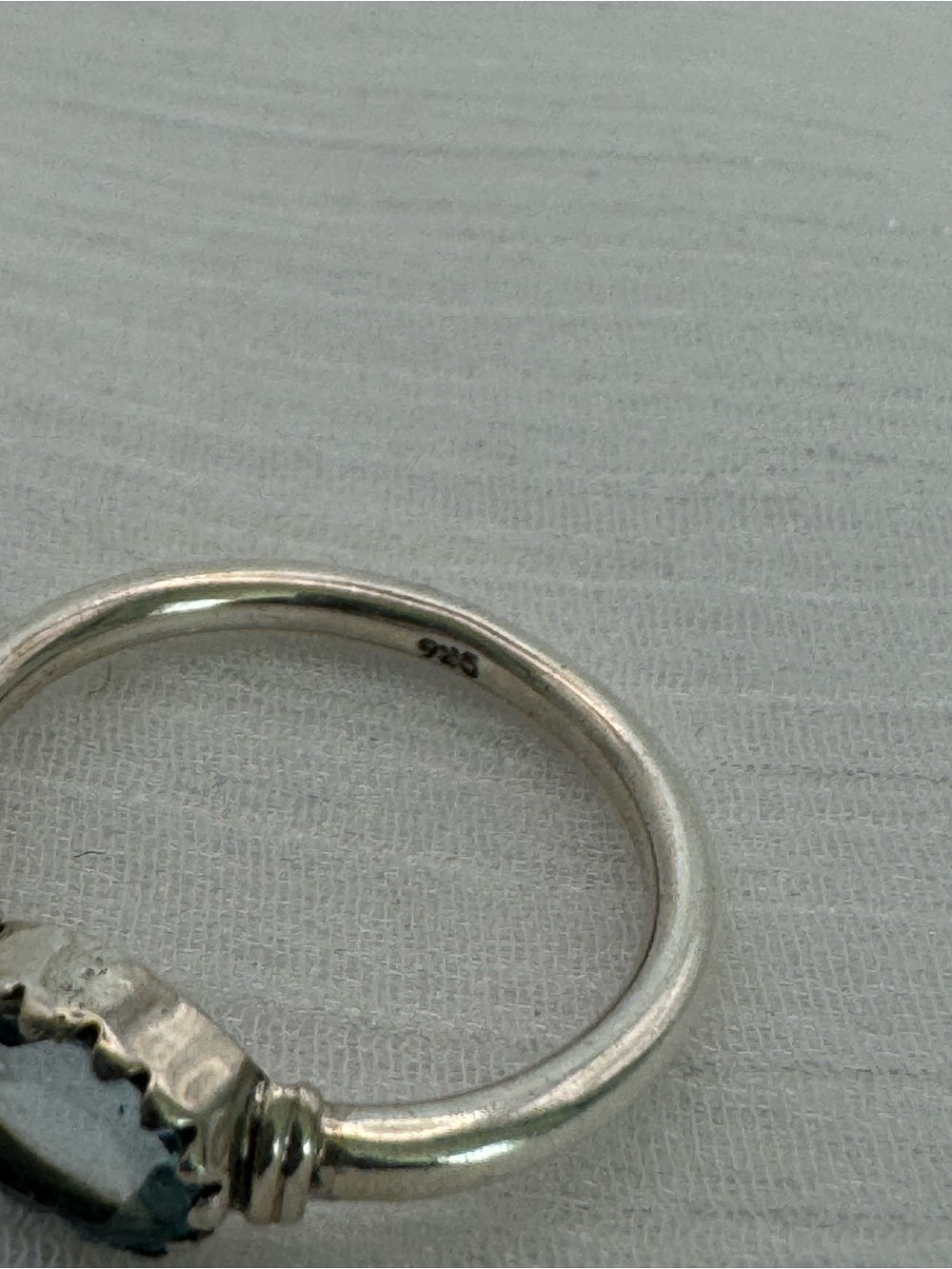 Blue Topaz East West Legacy Ring