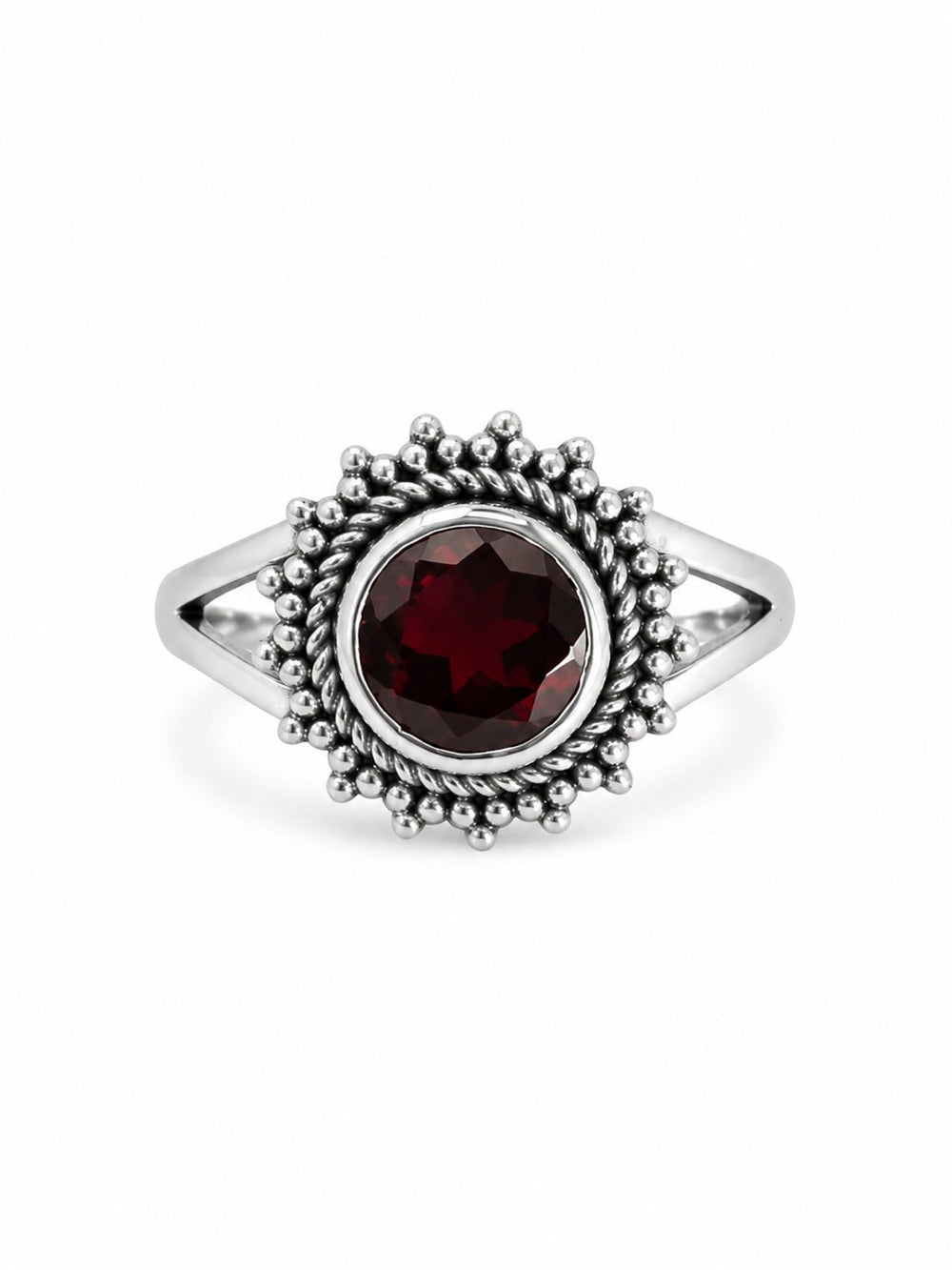 Garnet Sun Ring