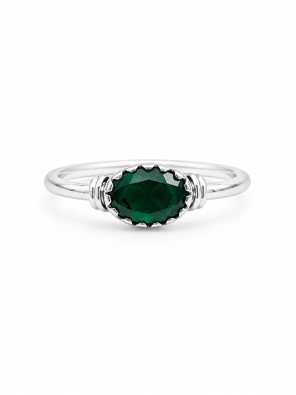 Emerald East West Legacy Ring