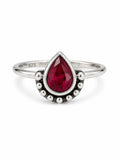 Ruby Teardrop Bubble Ring