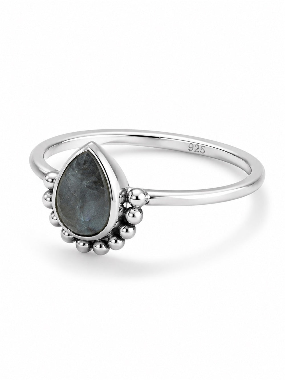 Moonstone Teardrop Bubble Ring