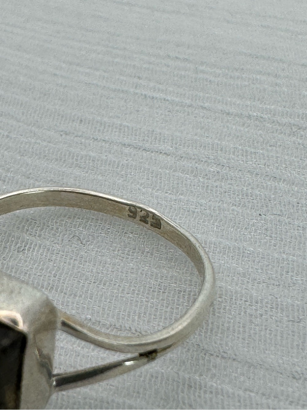 Emerald Cut Labradorite Split Shank Ring