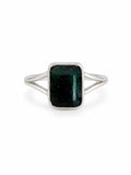 Emerald Split Shank Ring