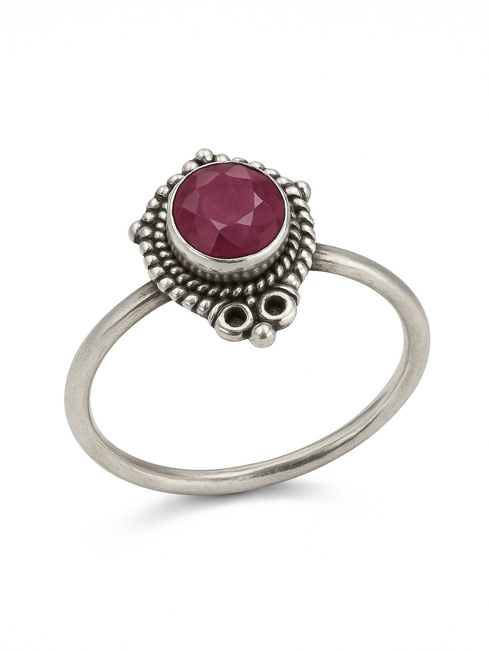 Ruby Braided Portrait Ring