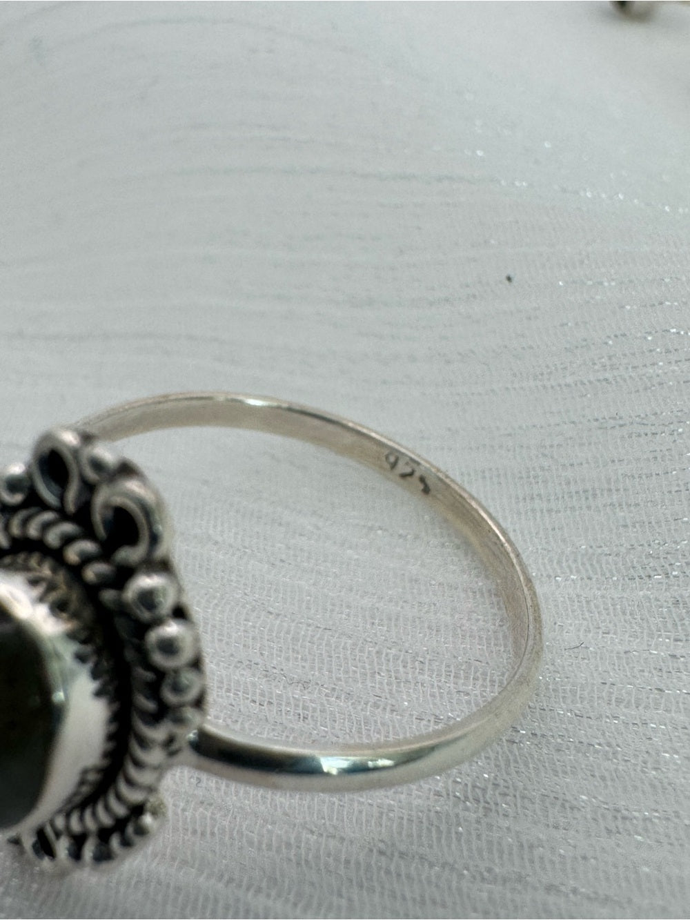 Labradorite Braided Portrait Ring