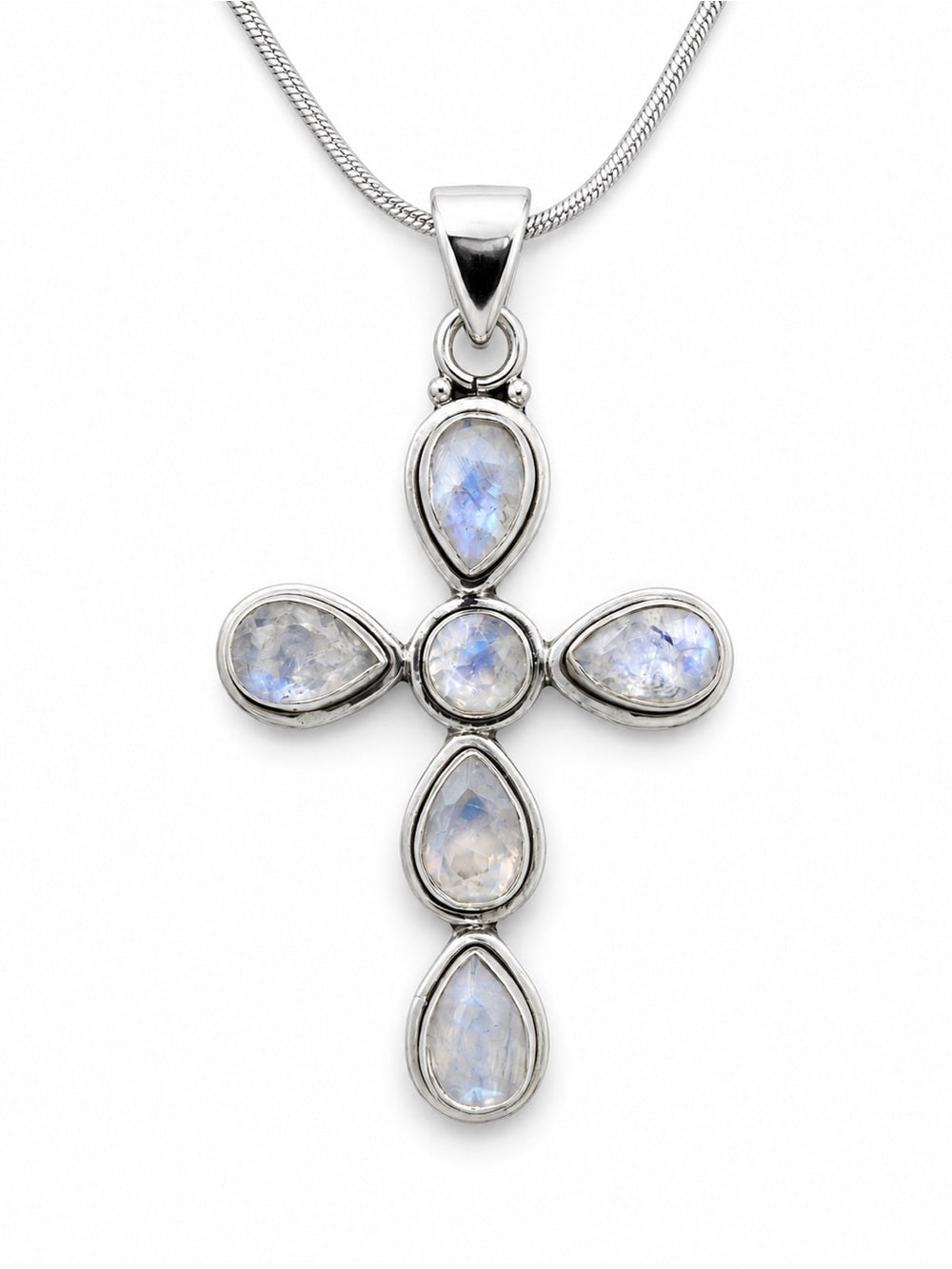Moonstone Cross Pendant