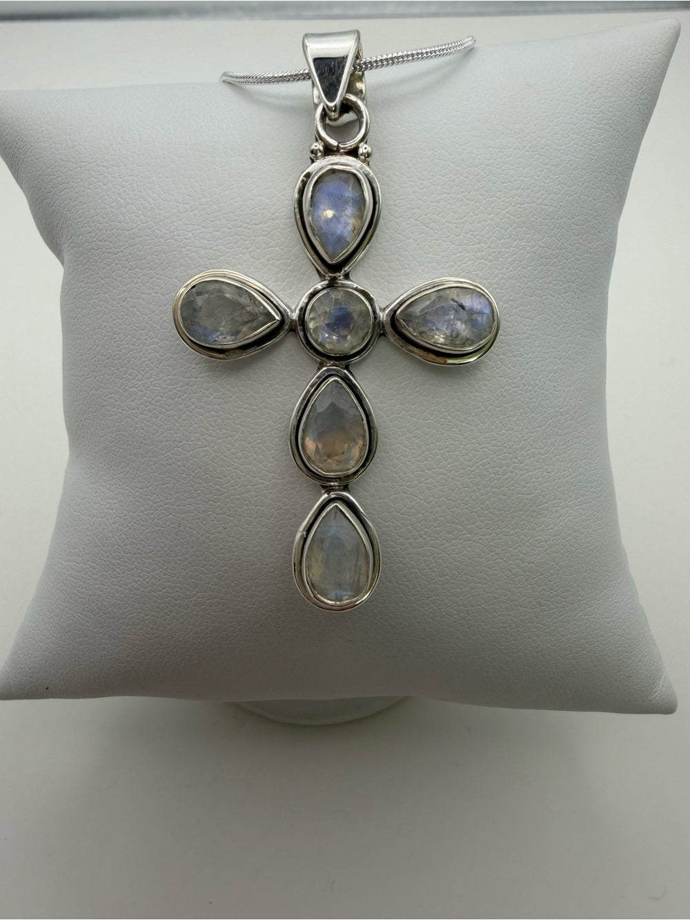 Moonstone Cross Pendant