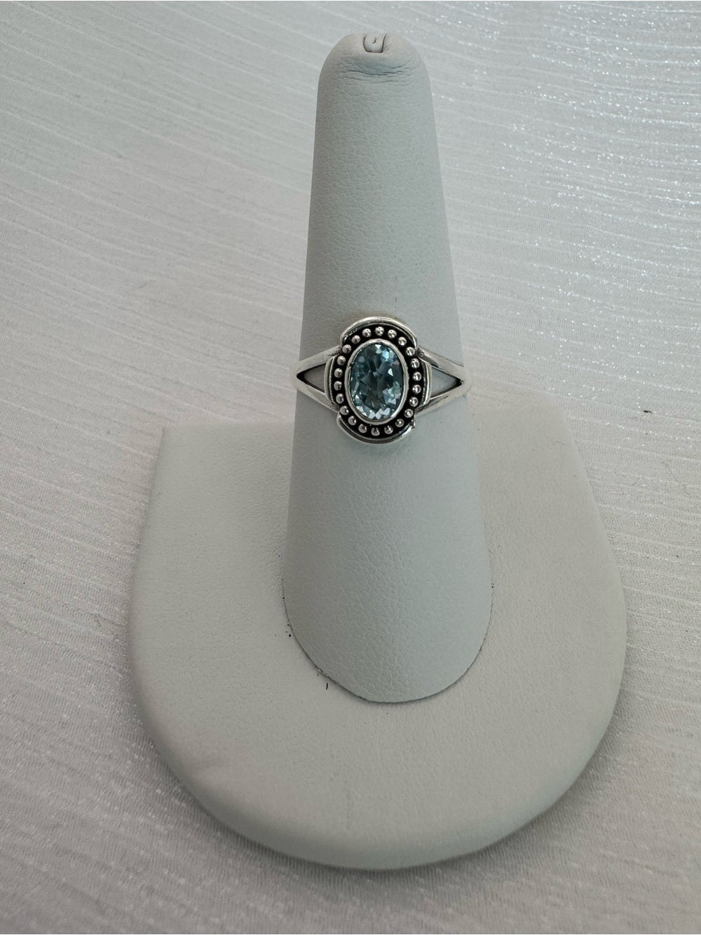 Blue Topaz Bubble Oval Ring