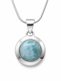 Larimar Circular Pendant