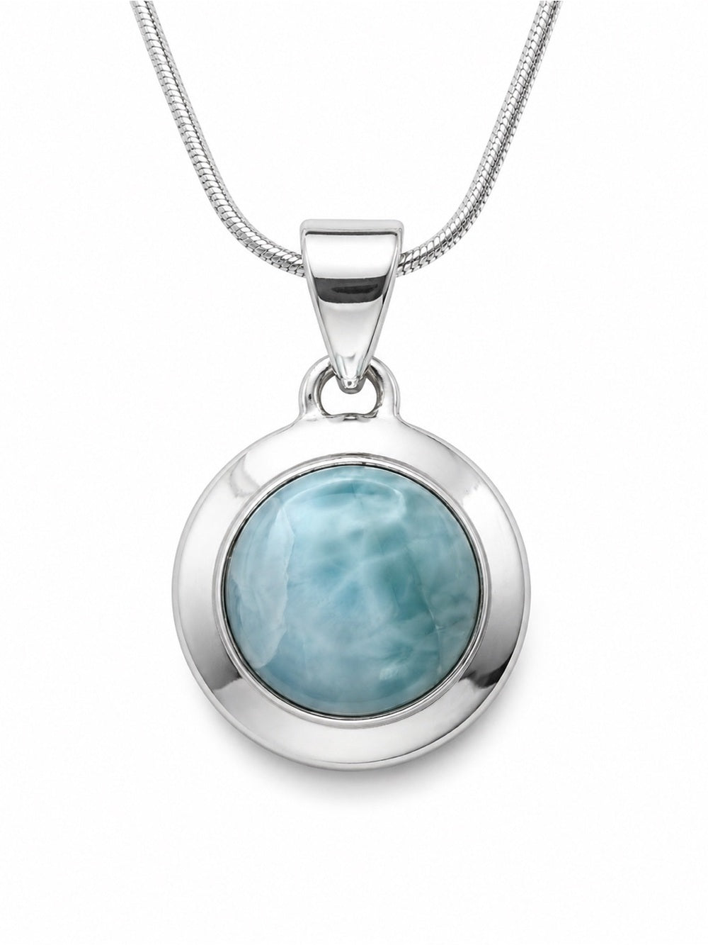 Larimar Circular Pendant