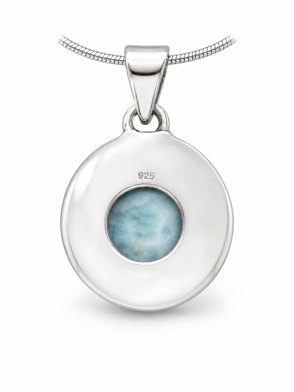 Larimar Circular Pendant