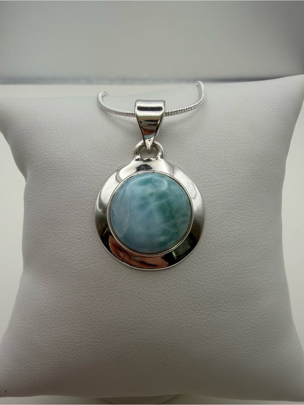Larimar Circular Pendant