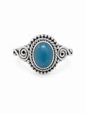 Blue Chalcedony Dual Braided Ring