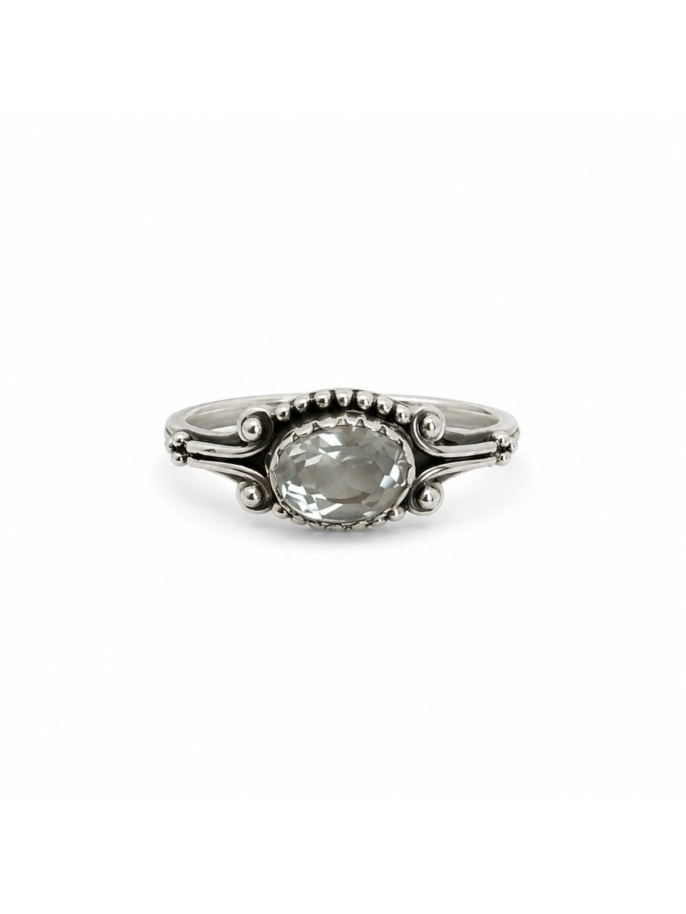 Clear Quartz East West Heirloom Ring
