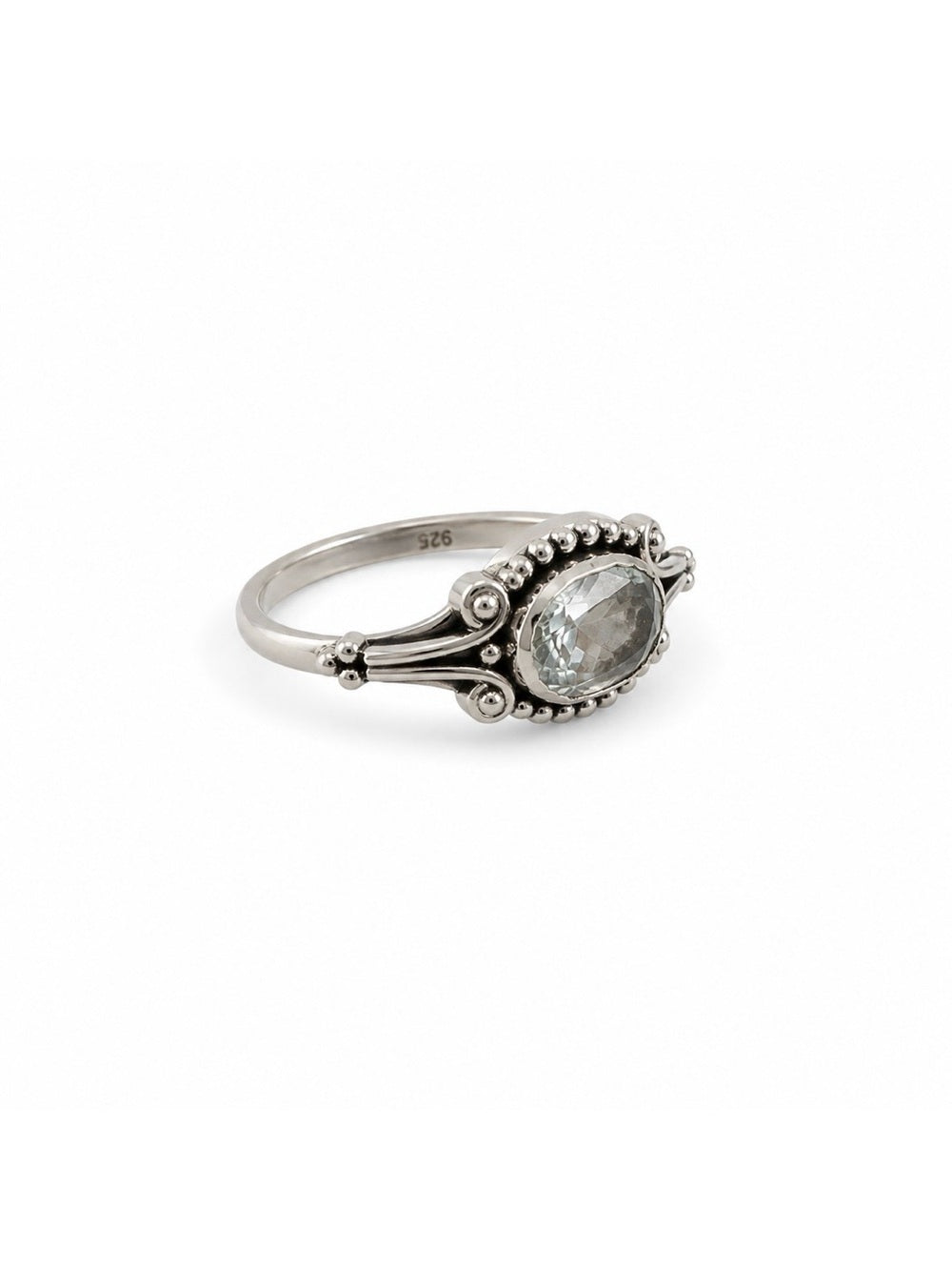 Clear Quartz East West Heirloom Ring