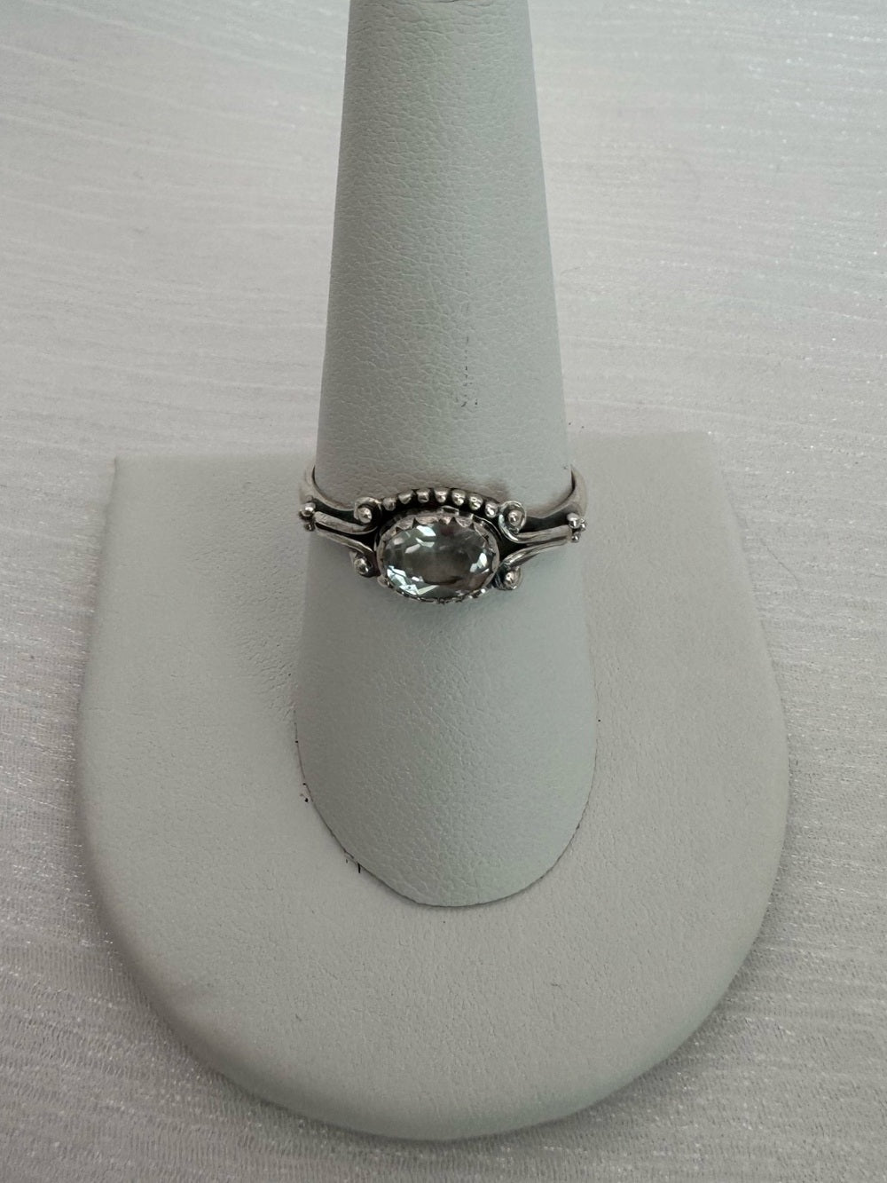 Clear Quartz East West Heirloom Ring