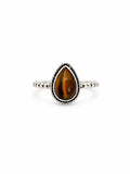 Tigers Eye Teardrop Ring