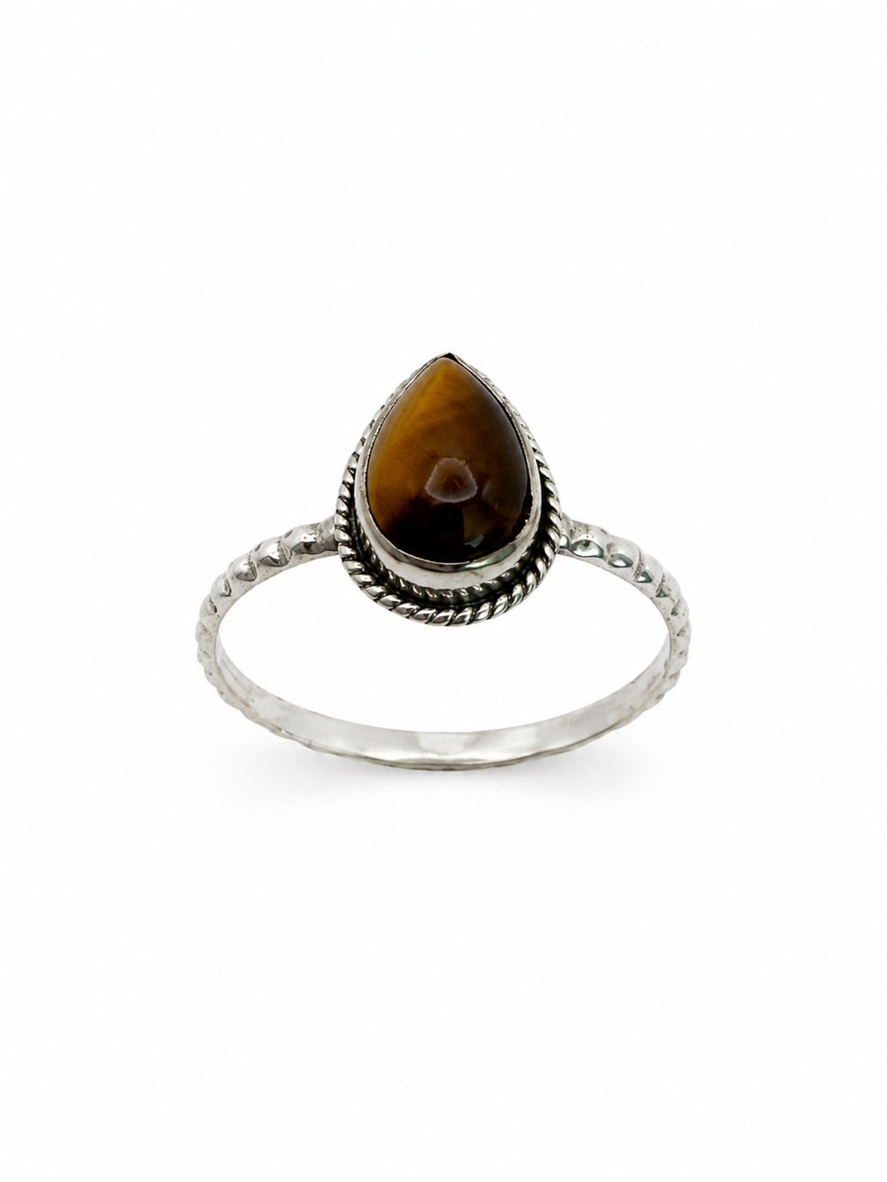Tigers Eye Teardrop Ring