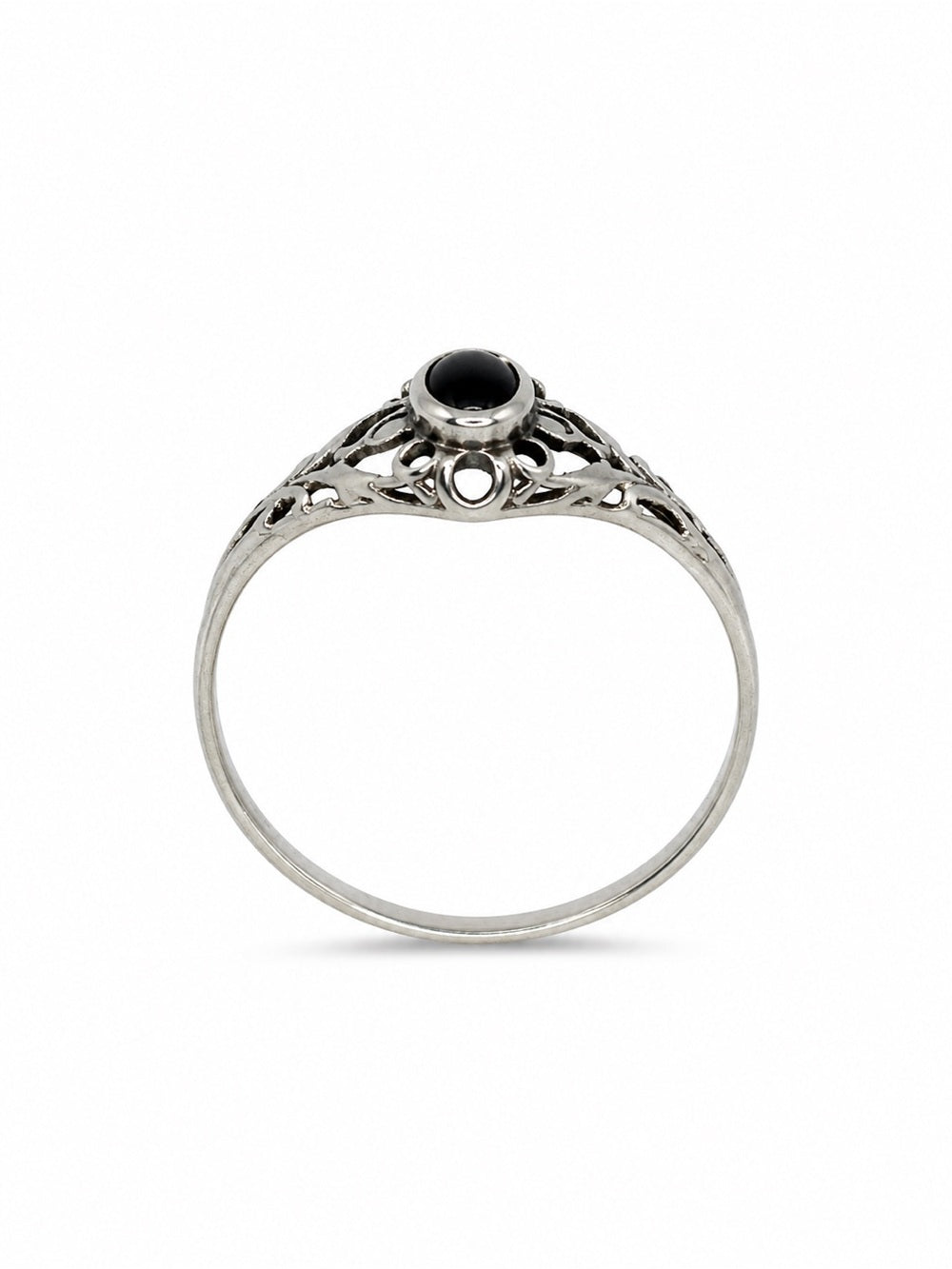 Black Onyx Lace Ring