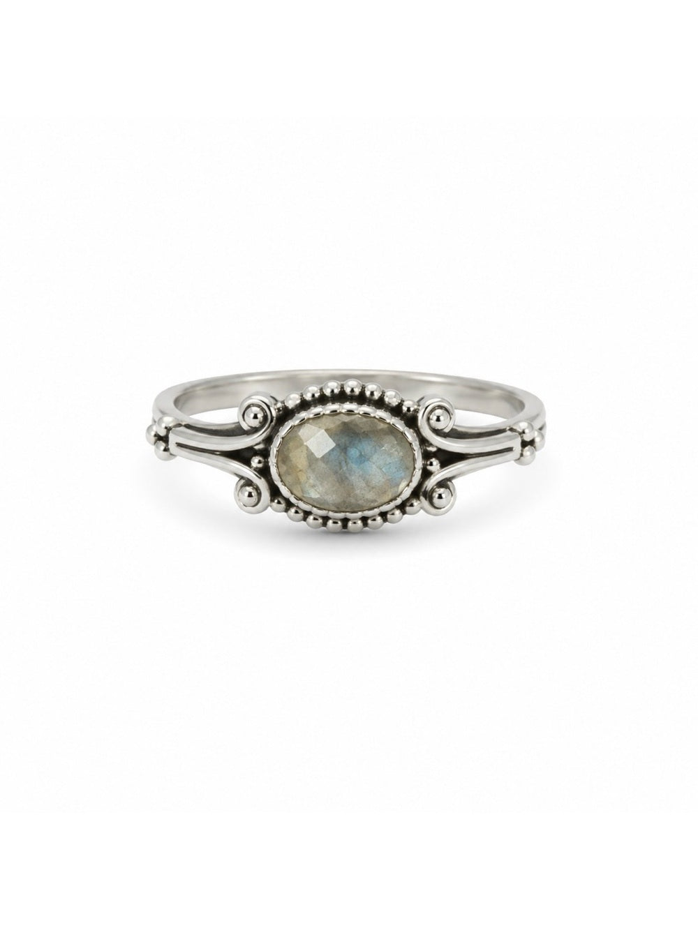 Labradorite East West Heirloom Ring